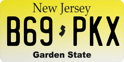 NJ license plate B69PKX