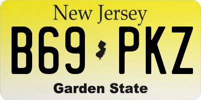 NJ license plate B69PKZ