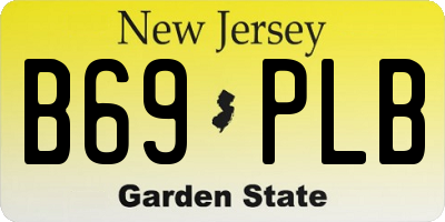 NJ license plate B69PLB