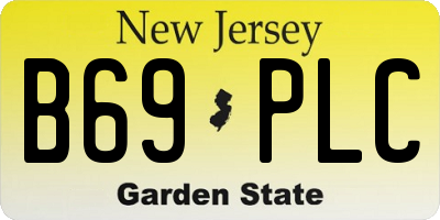 NJ license plate B69PLC