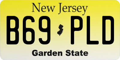 NJ license plate B69PLD