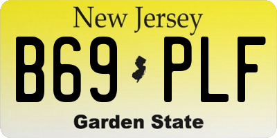 NJ license plate B69PLF