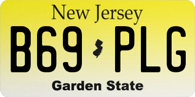 NJ license plate B69PLG