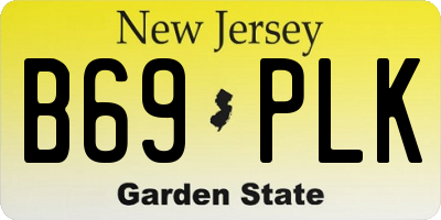 NJ license plate B69PLK