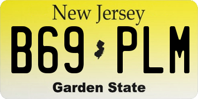 NJ license plate B69PLM