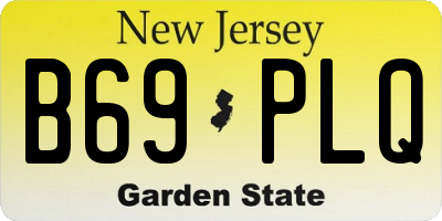 NJ license plate B69PLQ