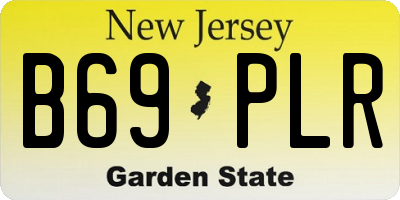 NJ license plate B69PLR