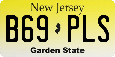 NJ license plate B69PLS