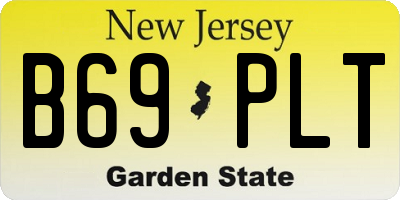 NJ license plate B69PLT