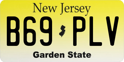 NJ license plate B69PLV