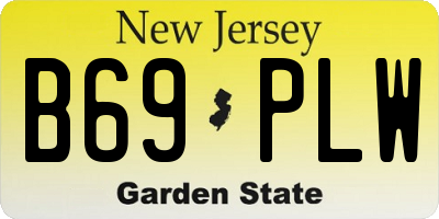NJ license plate B69PLW