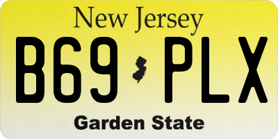 NJ license plate B69PLX