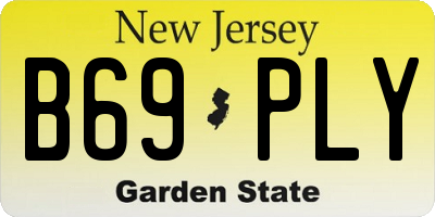 NJ license plate B69PLY