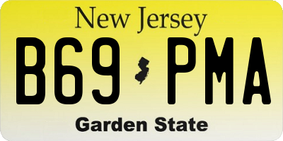NJ license plate B69PMA