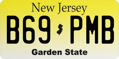 NJ license plate B69PMB