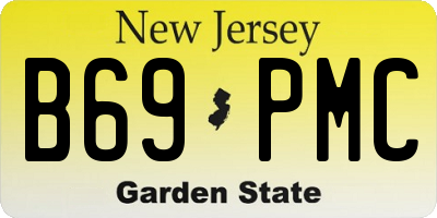 NJ license plate B69PMC