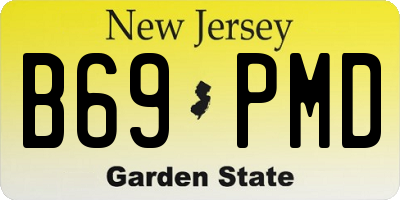 NJ license plate B69PMD