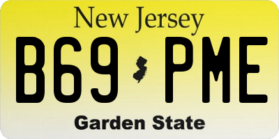 NJ license plate B69PME