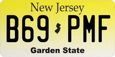NJ license plate B69PMF