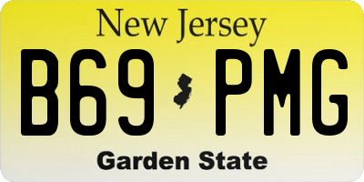 NJ license plate B69PMG