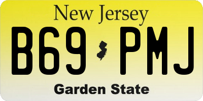 NJ license plate B69PMJ