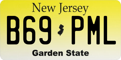 NJ license plate B69PML