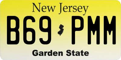 NJ license plate B69PMM