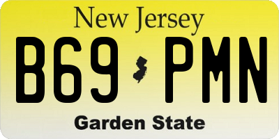 NJ license plate B69PMN