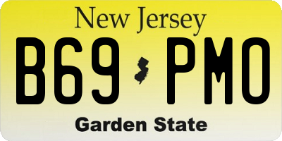 NJ license plate B69PMO