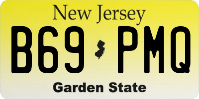 NJ license plate B69PMQ