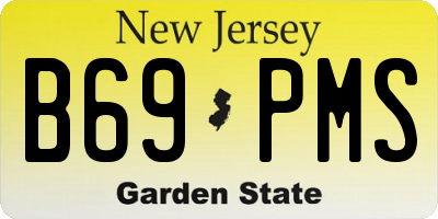 NJ license plate B69PMS