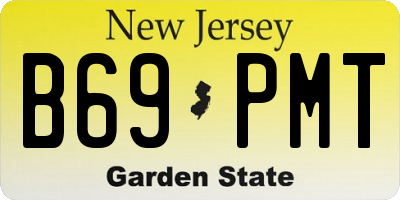 NJ license plate B69PMT