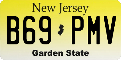 NJ license plate B69PMV