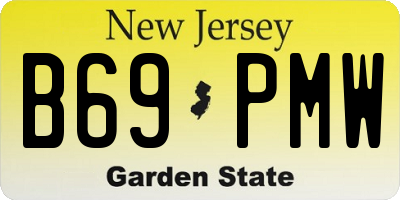NJ license plate B69PMW