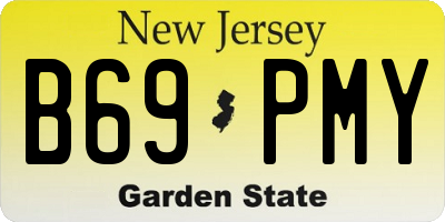 NJ license plate B69PMY