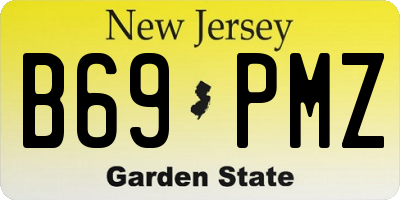 NJ license plate B69PMZ