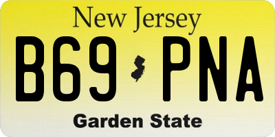 NJ license plate B69PNA