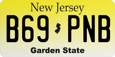 NJ license plate B69PNB