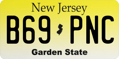 NJ license plate B69PNC