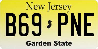 NJ license plate B69PNE