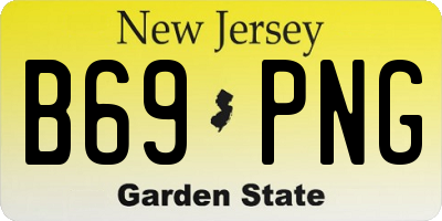 NJ license plate B69PNG