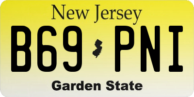 NJ license plate B69PNI