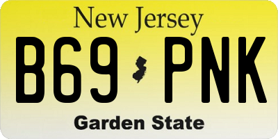 NJ license plate B69PNK
