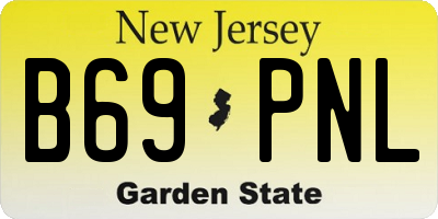 NJ license plate B69PNL