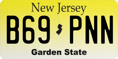 NJ license plate B69PNN
