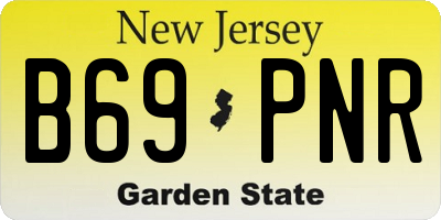 NJ license plate B69PNR