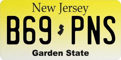 NJ license plate B69PNS