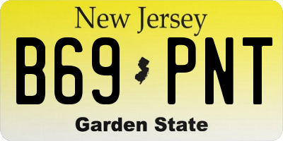 NJ license plate B69PNT