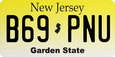 NJ license plate B69PNU