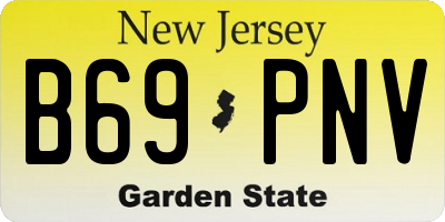 NJ license plate B69PNV